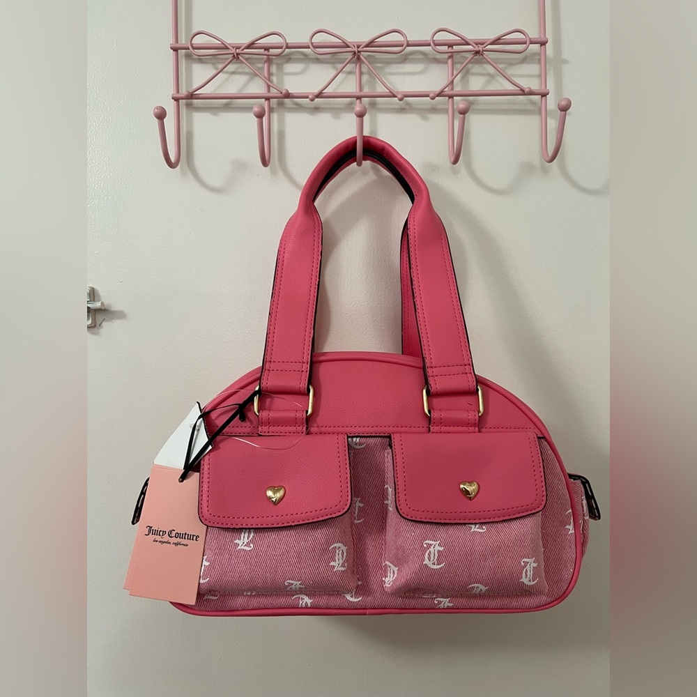 Juicy Couture Denim Satchel Pink
